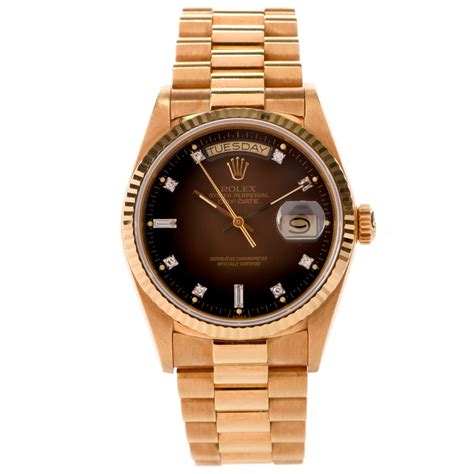 rolex presidential brown